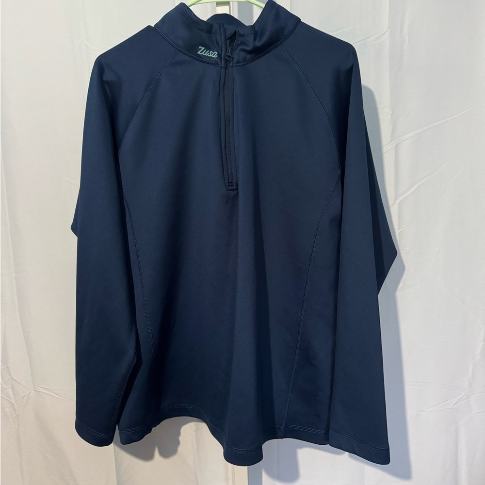 Navy Blue Zusa Quarter-Zip Pullover Size L